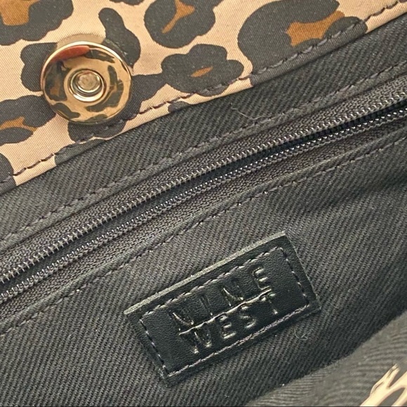 Nine West | Vintage Leopard Print Shoulder Bag | Black & Brown - Picture 7 of 12